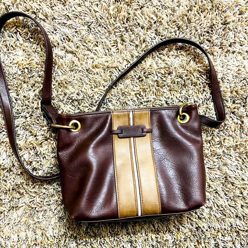 Leather crossbody purse